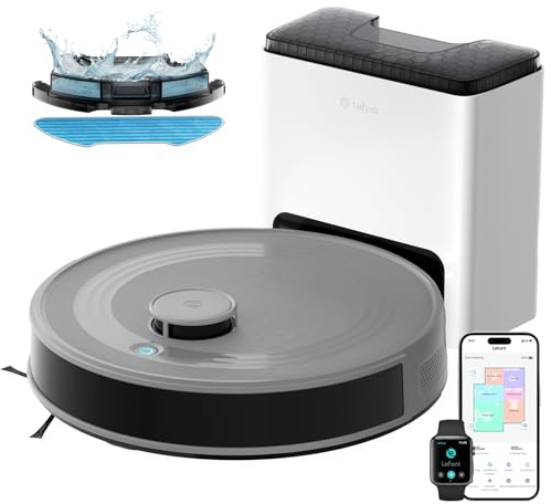 Lefant M2S Plus Robot Vacuum and Mop, Self-Emptying, 10,000Pa Suction, 75 Days Hands-Free, dToF Navigation, Obstacle Avoidance, 240 Mins Runtime, for Hard Floors & Carpets, Wi-Fi