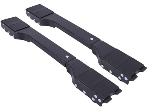 VBESTLIFE Apparatrulle, 550-690 Mm Justerbar Tvättmaskinsbas med 36 Hjul och Antivibrationslås för Kyl och Frys (Svarta hjul)