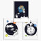 Sunnywall® 3er Set Astronaut Raumschiff Weltraum Poster Kinderzimmer - A4 Bilder Babyzimmer Kinderposter | OHNE Bilderrahmen | - Deko Mädchen Junge