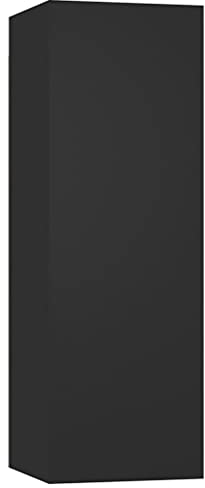 vidaXL Mueble para TV Colgante Soporte Armario Aparador Estante Salón Sala de Estar Decoración Entretenimiento de Contrachapada Negro 30,5x30x90 cm