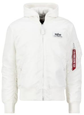Alpha Industries MA-1 ZH Back Print Bomberjacke für Herren White/Black