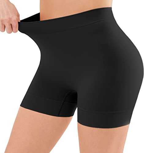 YADIFEN Chaffing Shorts for Women Anti Chafe Shorts Ladies Boxer Underwear Lycra Slip Short Seamless Briefs for Under Skirts Black 3XL