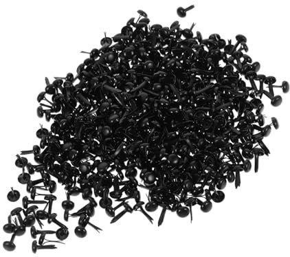 Lurrose 500stücke Mini Brads Für Papier Basteln Decorative Kleine Musterklammern Aus Schwarzem Praktische Heftklammern Für Scrapbooking DIY Kartenherstellung Und Handwerk Zubehör