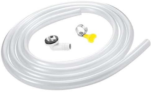 MEISO Tubo di scarico per condizionatori d'aria, Ø 12mm Tubo del condensato per condizionatore con clip di collegamento e raccordo per tubo, Set di prolunga per tubo AC, per condizionatori d'aria