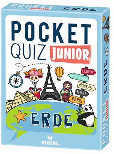 Moses. Pocket Quiz Junior - Erde, Das Kinderquiz mit 100 Fragen und Fakten rund um die Welt zu Geografie, Geschichte, Kultur und Astronomie, Für Kinder ab 8 Jahren