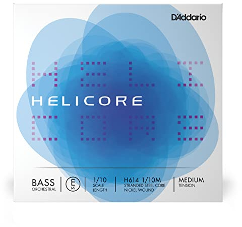 D'Addario Helicore Orchestral Bass Single E String, 1/10 Scale, Medium Tension