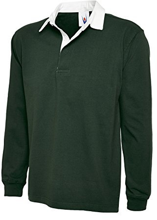 UC401 Uneek 330 gsm Premium Rugby Shirt - Flaschengrün, M