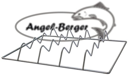 Angel Berger Premium Fischkörbchen Räucherrost 34 x 25cm Edelstahl