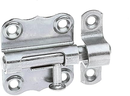 Alberts 123352 Pestillo, Con manilla botón sin muelle, Galvanizado, pasivado con capa gruesa, Pletina 33 x 35 mm, Ø del perno 7 mm