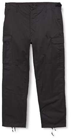 Mil Tec - Pantalones de camuflaje de estilo militar - Para el campo y tiempo libre XS-3XL, color negro, tamaño XXXL