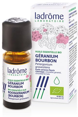 Huile essentielle de géranium biologique Ladrme, 10 ml, par Ladrme