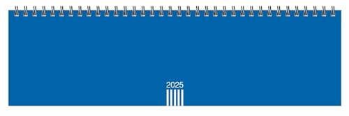 Wochenquerplaner, blau 2025: Praktischer Tischquerkalender zum Umklappen. Zeitloser Spiral-Kalender 2025 fürs Büro. Wochenplaner für den Schreibtisch. (Bürokalender Heye)