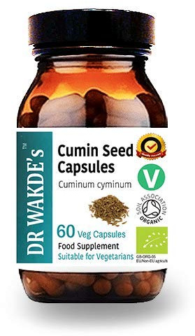 DR WAKDE'S Kreuzkümmel-Kapseln (Cumin) I 100% Kräuter I 60 Vegetarische Kapseln I Ayurvedische Nahrungsergänzung