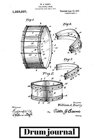 Drum journal: Gift for drummer, drum player, drum patent (6 x 9 Lined Notebook, 110 Pages)