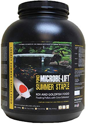 MICROBE-LIFT MLLSSXL Summer Staple Floating Fish Food Pellets for Ponds, Water Gardens, and Fountains, for Live Goldfish and Koi, 14 Pounds