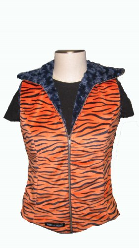 Spirit Tales Auburn Tiger Colored Minky Reversible Vest (Junior 3/4)