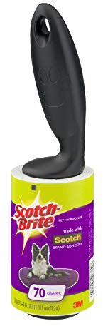 3m 839RS70 Pet Hair Pickup Lint Roller, Refill Roll, 70 Sheets/roll