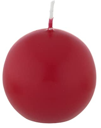 Kugelkerzen Erdbeere (Weihnachtsrot) 4 cm, 12 Stück