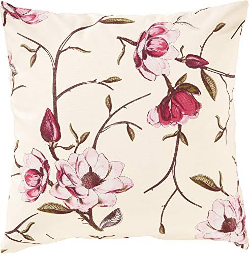 Erwin Müller Deko-Kissenhülle, Kissenbezug Magnolie Magnolie Größe 50x50 cm - robuste Qualität, mit Reißverschluss und Fleckschutz ausgerüstet