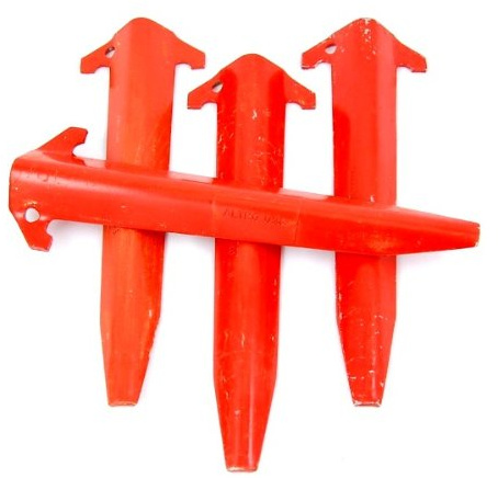4 - G.I. Issue 9 Aluminum Tent Stakes - New - U.S Made