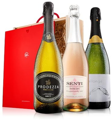 Virgin Wines – Cava, Prosecco, Pink Fizz Wine Gift – 3 bottles (75cl) – premium sparkling wines from Italy and Spain