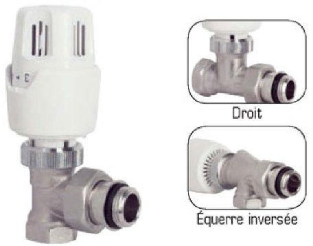 SOMATHERM Robinet thermostatique tête Fer Femelle diamètre 12x17 (1/2) Corps coudé Femelle