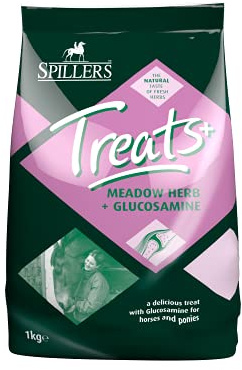 SPILLERS Meadow Herb & Glucosamine Horse Treats (1kg) | Delicious Treat to Reward Horses and Ponies, Fresh Herbal Flavoured with Added Glucosamine for Joint Health