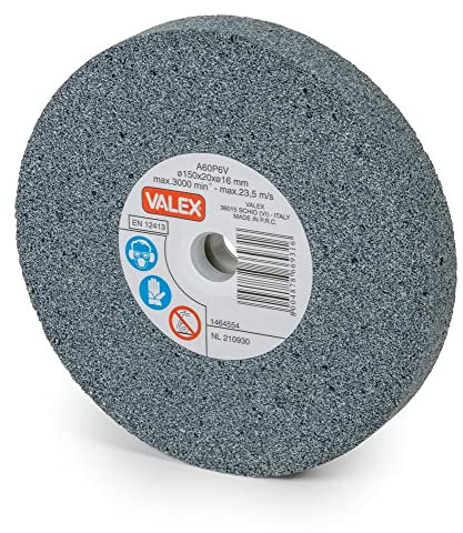 Valex Disco per Mola da banco Grana 60 diam 15 Foro da 16