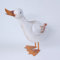 Ente Schnatter Dekoente Entenfigur Figur Tierfigur Metall weiß orange 30 cm