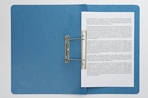 Exacompta - Ref 3005Z - Europa - Spiral File, 350 x 250mm, 300 Micron Hardwearing Mottled Pressboard, Holds 150 Sheets of A4 Paper, Spring Mechanism - Blue, Pack of 25