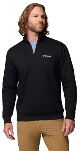 Columbia Men's Hart Mountain Ii Half Zip Hiking Shirt, Black, Medium