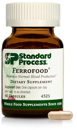 Standard Process Ferrofood, Blood Health & Iron Support, 40 Capsules