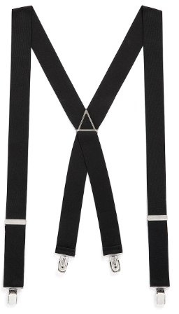 Adjustable Unisex Adult Child Elastic Clip-on Brace Suspender Y back Neon Belt,Black