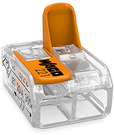 WAGO 221-412 Pluggable Terminal Block, 2 Ways, 450 V, 32 A, 24 AWG, 12 AWG (100 pieces)