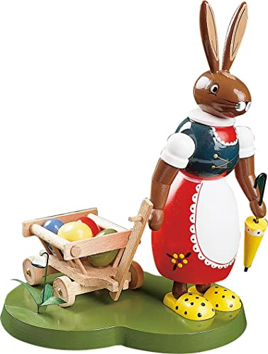 Hase mit Handwagen, Osterhase Holz, Erzgebirge Richard Glässer Seiffen, 13059
