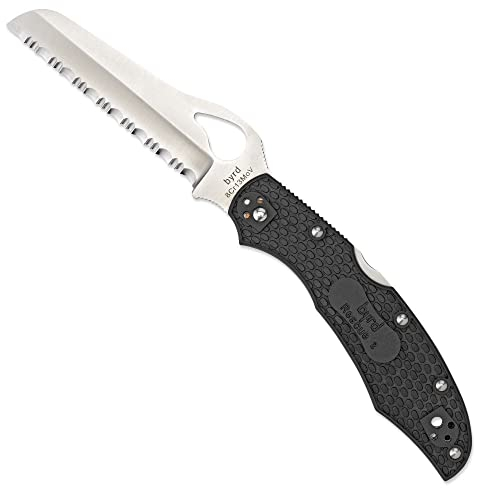 Spyderco 401659 Erwachsene Messer Byrd Cara 2 Rescue Klappmesser, schwarz