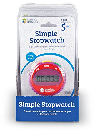 Learning Resources Simple Stopwatch - 6 Pieces, Ages 5+ Early Childhood Education Materials, Teacher Supplies