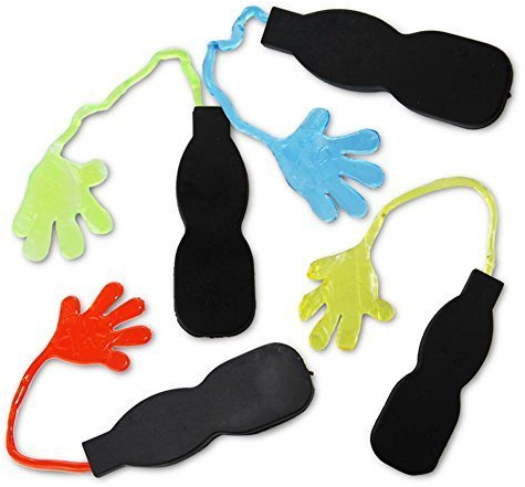 12 x Glibber Klatschhand Hand Kindergeburtstag mit Griff - 24 cm