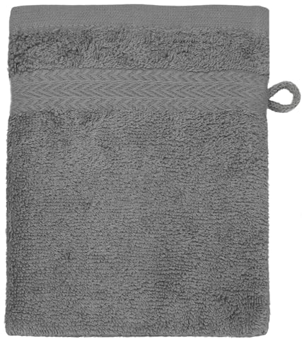 Betz Waschhandschuh Premium 100% Baumwolle Waschlappen 16x21 cm Farbe anthrazit