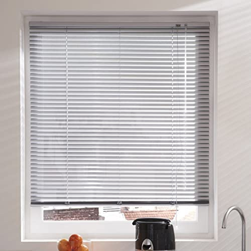 MADECOSTORE Store vénitien Micro-perforé Aluminium 25mm - Gris - L50 x H175cm