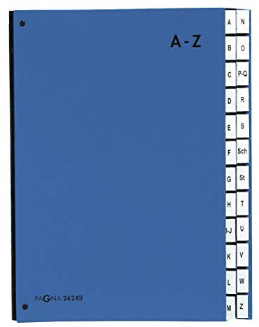 Pagna Pultordner Color (Pultmappe, 24 Fächer, A-Z) blau