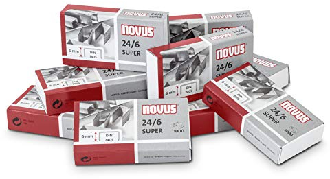 Novus Heftklammer (für Bürohefter HK 24/6 DIN Super, 100 Schachteln á 1000 Klammern)