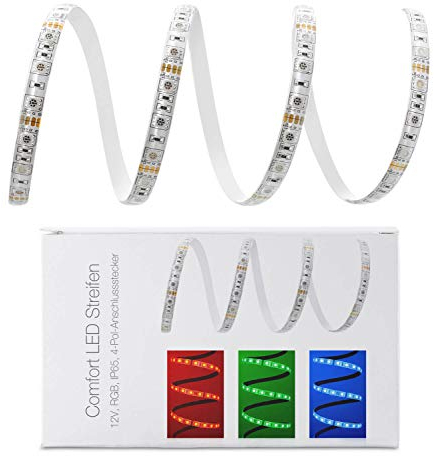 1,5 Meter RGB LED Strip Stripe Streifen Leiste Band 60LED/m (1,5m, IP65) - Anschluss 4 pol Stecker