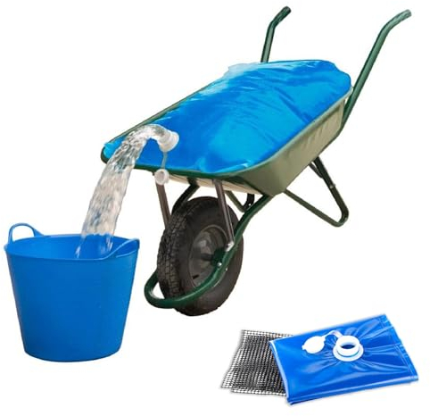 Réservoir d'eau Capacité 80 L - Pliable avec Surface antidérapante - Résistant et Souple pour Le Jardin, Le Camping, l'abreuvement des Animaux, Le Jardinage - 100x70 cm - Bleu