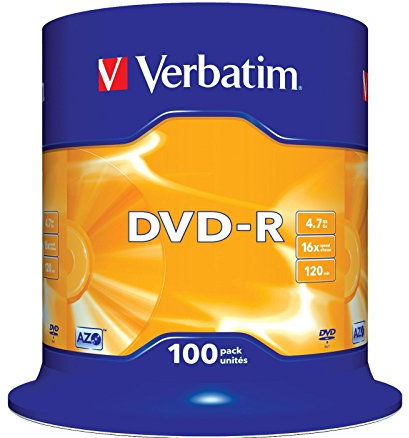 2x 50 DVD VERBATIM -R 16X 4.7GB ENVIO URGENTE o TARRINA 100 DVD-R ORIGINALES