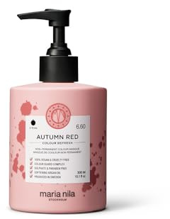 Maria Nila Colour Refresh, Autumn Red 300 ml, Rote Haarmaske, Semi-permanente Pigmente, 100% vegan & sulfat-/parabenfrei