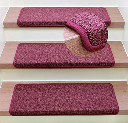 Kettelservice-Metzker Stufenmatte Treppenmatte Monza Rechteckig - 6 aktuelle Farben ! (Bourdeaux)