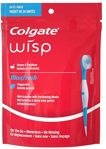 Colgate Wisp Mini cepillo óptico portátil blanco, Coolmint, 24 unidades