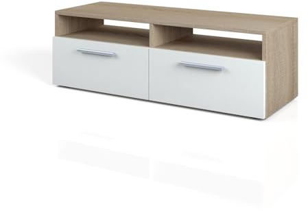 Vicco Mueble bajo para TV Diego, Sonoma, 95 x 38 cm, Apto como Soporte de TV con estantes Abiertos