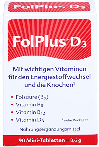 Steripharm Pharmazeutische Produkte GmbH & Co. Folplus Vitamin B + D3 für Gedächtnis, Nerven, Energie und Knochen